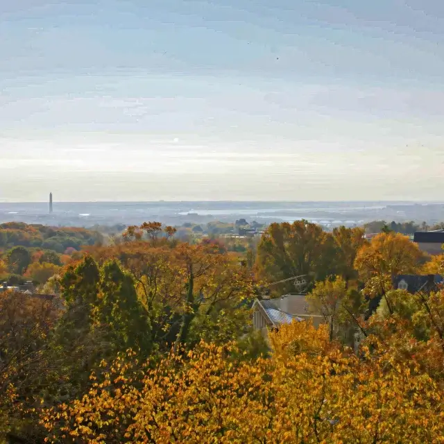 skyline towers washington apartments window view